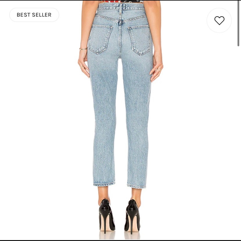 Agolde Riley High Rise Straight Crop Jeans